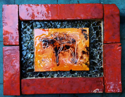 Obra de Jorge Garcia com o tema Almada : o burro de Cacilhas / Burricadas