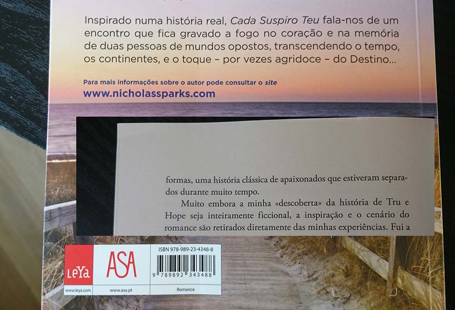 A fraude do livro CADA SUSPIRO TEU