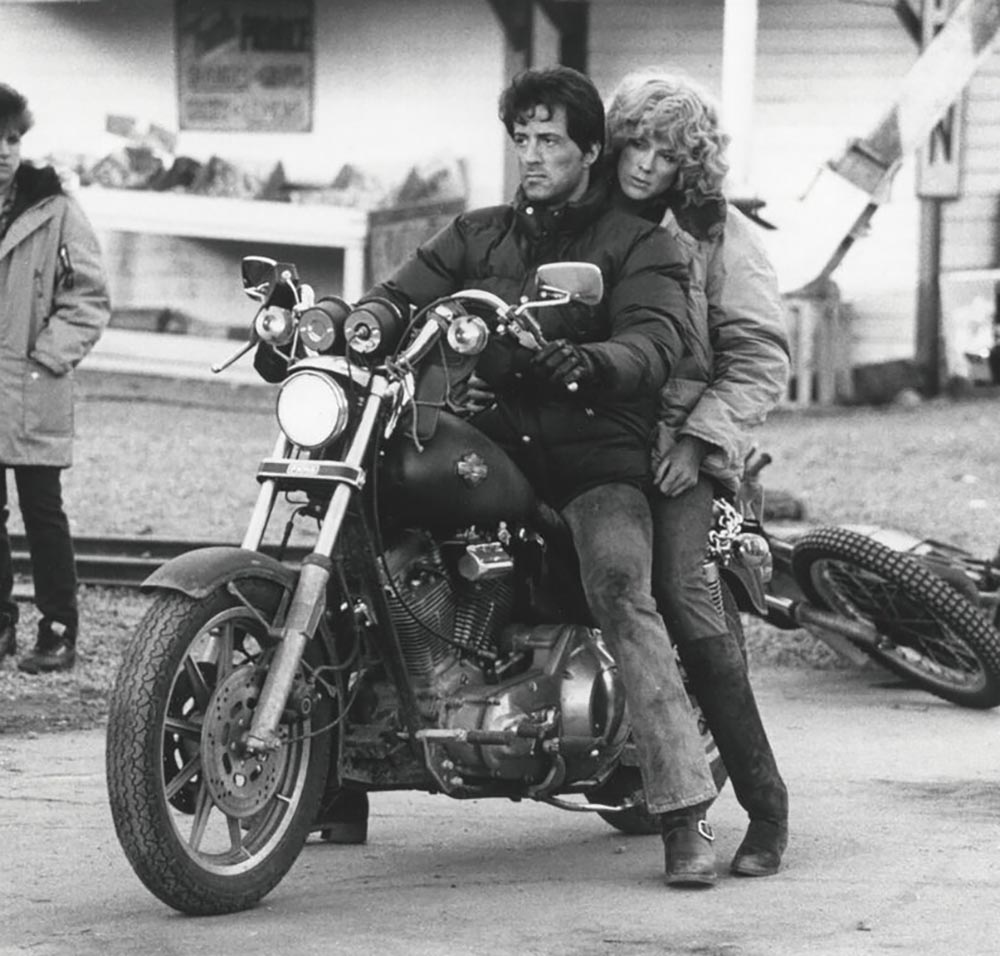 O motard Sylvester Stallone