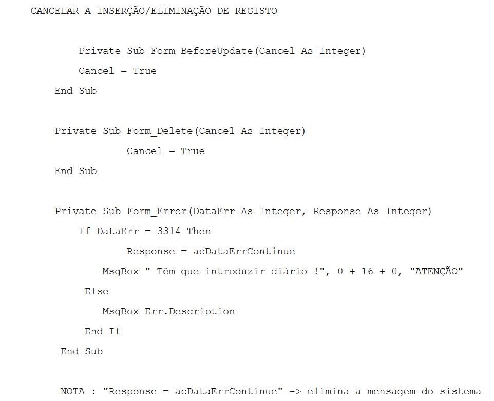 Rotina para usar subforms em VBA/ACCESS