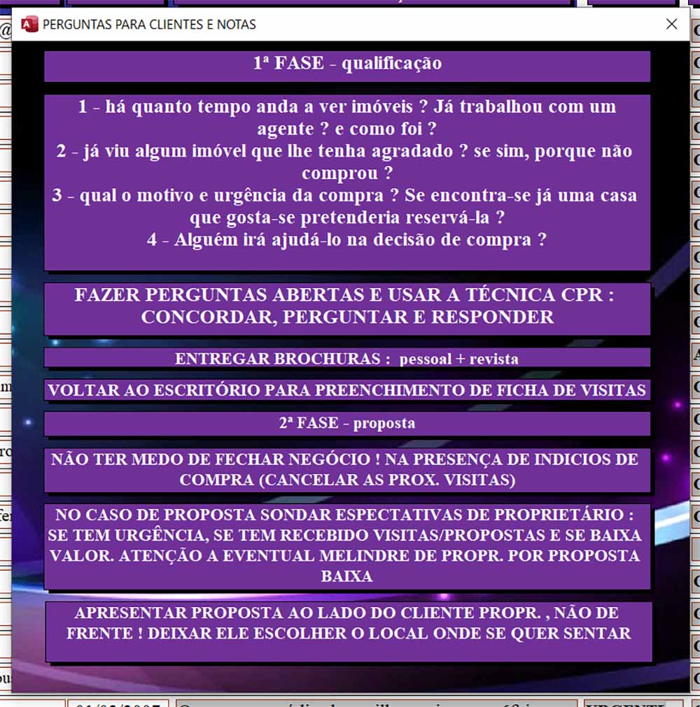 Formulário para apoio telefónico