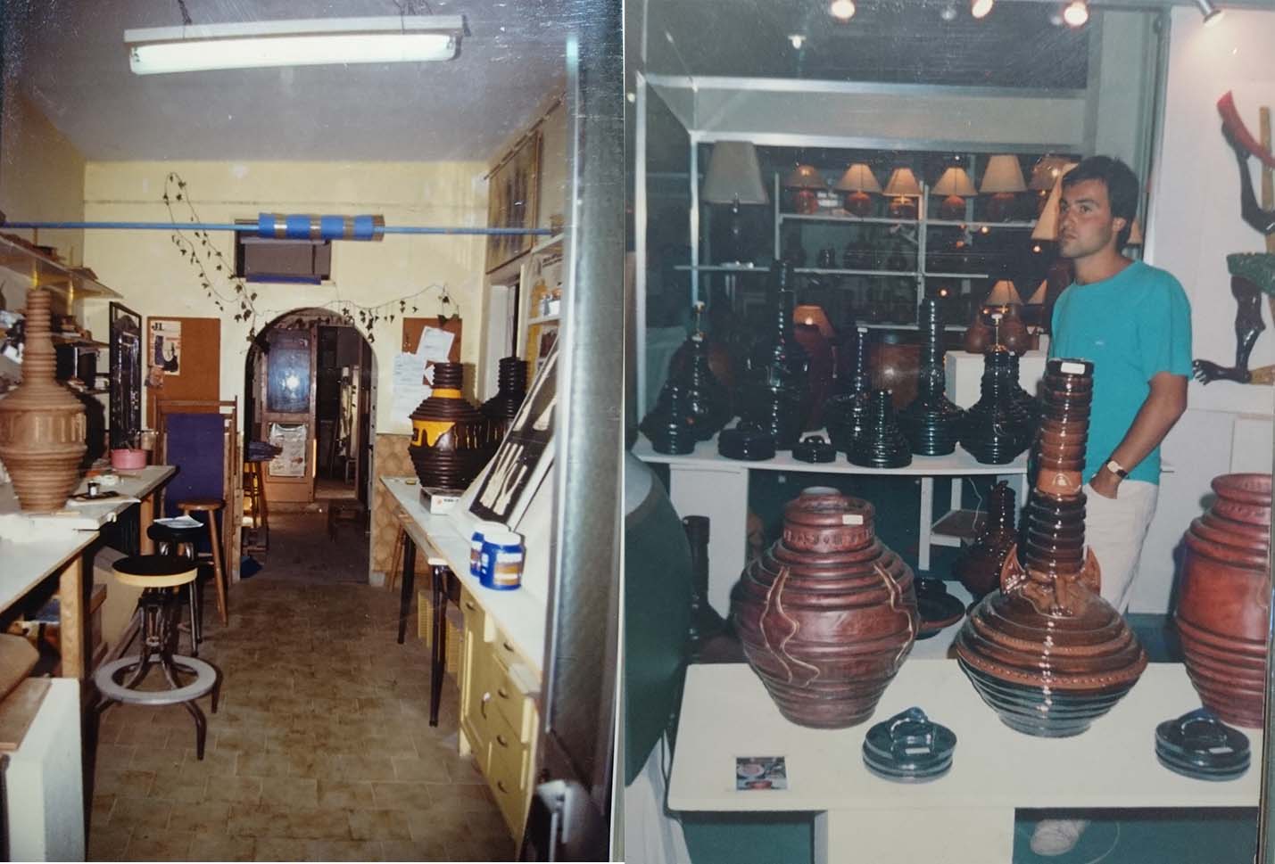 Studio in Cruz de Pau, showing a support where I kept my hang glider and participation in FIL Artesanato